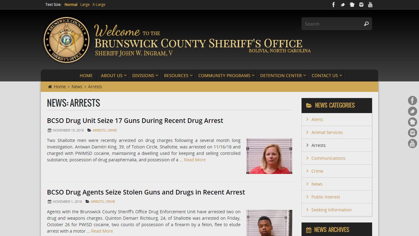 News: Arrests - Brunswick County Sheriff's Office